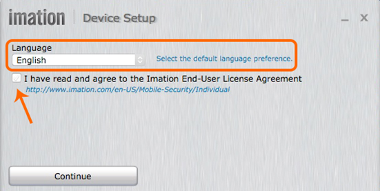 Imation Device Setup Agreement