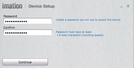 Imation Device Setup Password
