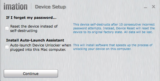 Imation Device Setup Configuration